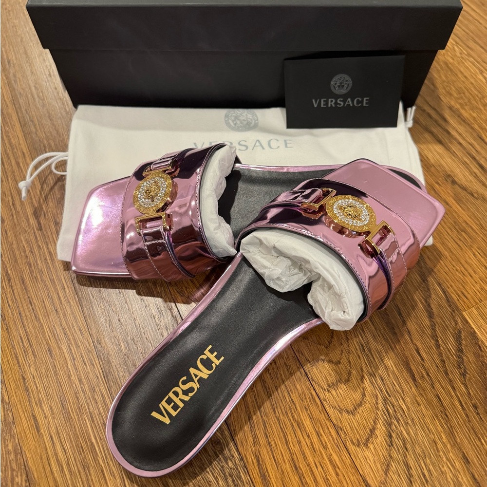 Versace Sandals! Brand new with box, authentication card, & dust bag!